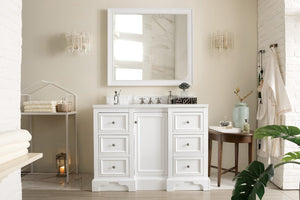 De Soto 48", James Martin Bright White Bathroom Vanity