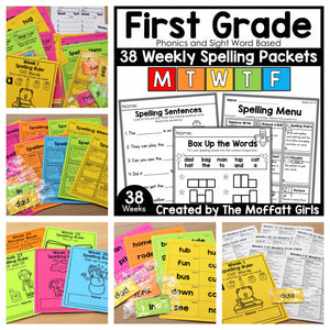 First Grade Spelling Packets (Curriculum)