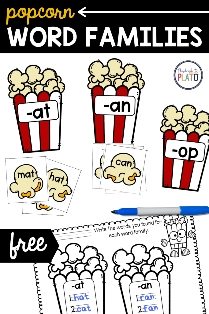 Popcorn Word Families