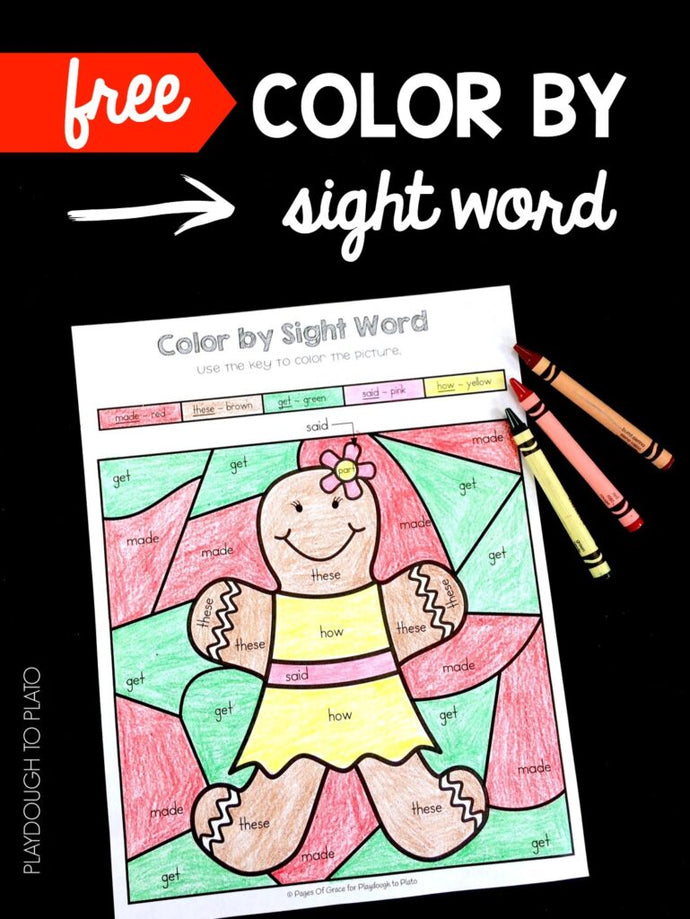 Gingerbread Color by Sight Word