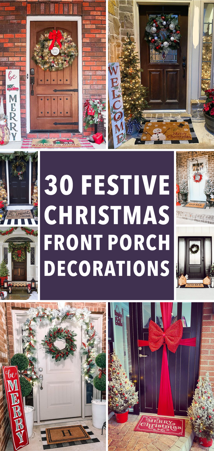 30 Festive Christmas Front Porch Decorations