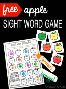 Apple Sight Word Game