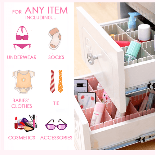 Free Combination Adjustable Drawer Organizer (Set of 4)