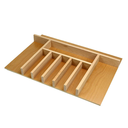 Craftsman Series - Style C -Wide Silverware (Flatware) Organizer (C-FW-W-01)  Drawer Interior Size Range: Width 21 1/4 - 35