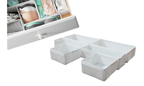 Durable 6 Pieces Drawer Organizer For Underwear Baby Clothes Jewelry Storage