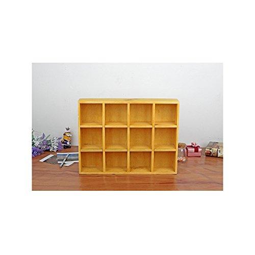 12 Grid Drawer Organizer Wooden Divider Storage Box Wood Craft Boxes For Weddings, Crafts (Brown), 12W*16L*3.5H Inch (Wood)