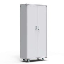 Storage organizer bonnlo 74 tall steel storage cabinet rolling metal storage locker with adjustable shelves and door for garage office kitchen laundry room