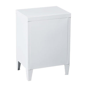 Heavy duty houseinbox metal locker organizer side end table office file storage 2 shelves detachable 4 legs size 15 9 x 12 x 22 6 white