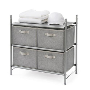 Freestanding Stackable 4-Bin Drawer Organizer - Harmony Twill Collection - Style 5021