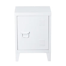 On amazon houseinbox metal locker organizer side end table office file storage 2 shelves detachable 4 legs size 15 9 x 12 x 22 6 white