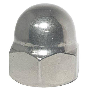 10-32 Acorn Cap Nuts, Stainless Steel 18-8, Standard Height, Plain Finish, Quantity 50