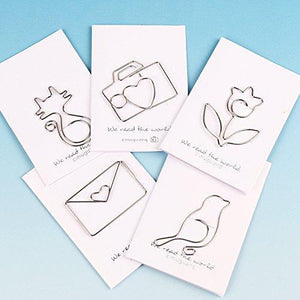 Cute Paper Clips-12 Pieces Stainless Steel Paperclips. Different Funny Animal Shape paper Clips Bookmark, Page Marker for Office School Supplies -Gifts Idea for Kids and Girls