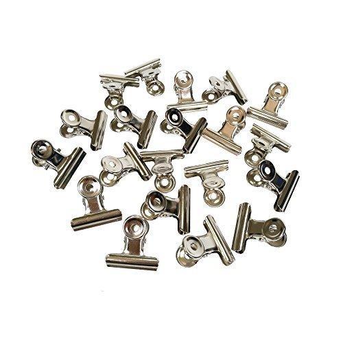 Metal Bulldog Clips, 1.25 Inches, Pack of 20 (Silver)