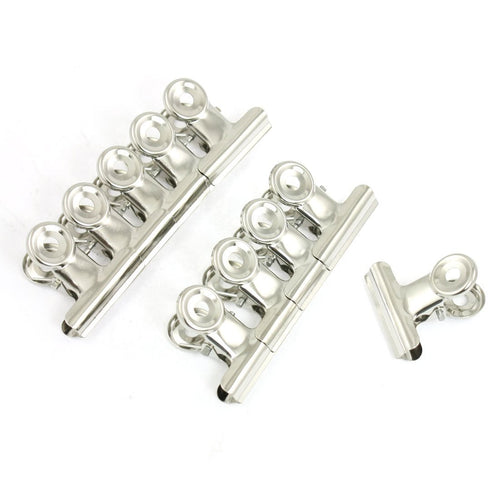 Uxcell Stainless Steel Paper Springy Binder Clips, 10 Pieces