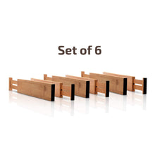 Discover the bamboo kitchen drawer dividers organizers set of 6 spring loaded adjustable drawer separators for home and office organization