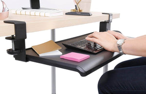The best stand steady easy clamp on keyboard tray large size no need to screw into desk slides under desk easy 5 min assembly great for home or office