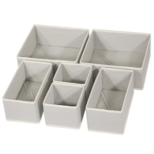 DIOMMELL Foldable Cloth Storage Box Closet Dresser Drawer Organizer Fabric Baskets Bins Containers Divider with Drawers for Clothes, Underwear, Bras, Socks, Lingerie, Clothing, Set of 6