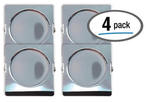 Extra Large Magnetic Metal Clips, 4 Pack, by Better Office Products, Heavy Duty Stainless Steel, XL, 2.2 Inch, Square, 4 Pack
