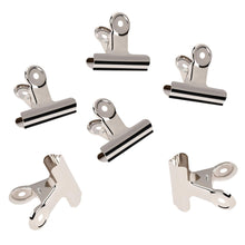 Bulldog Clips - 50-Pack 4 Assorted Sizes Hinge Clips, Stainless Steel Binder Clips for Documents, Files, Pictures, Home Office Supplies, 1.5-inch, 2-inch, 2.5-inch, 3-inch, Silver