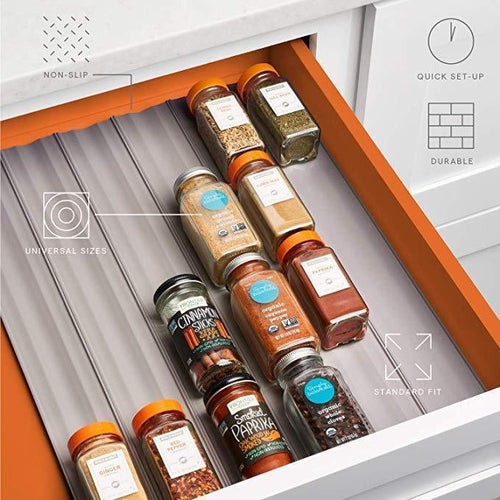 Spice Rack Drawer Organizer - 6 Packs