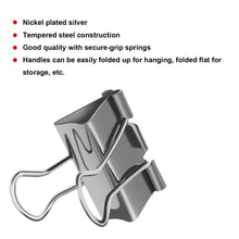 Bright color binder clips, Steel metal binder clips, Paper Clamp, clips for school, work, home, etc. Like a stainless steel clips 1.25 in/0.75 in/2 in (2 inch/50 mm, 6 PCS)