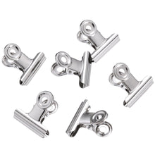 Blulu 1.25 Inch Metal Hinge Clips, Chip Clips Bag Clips Hinge Clamp File Binder Clips for Home Office Supplies, 50 Pack (Silver)