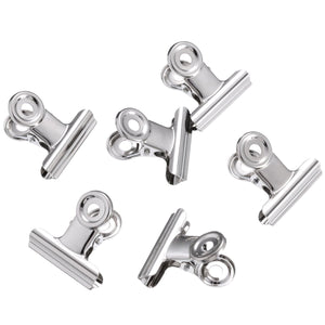 Blulu 1.25 Inch Metal Hinge Clips, Chip Clips Bag Clips Hinge Clamp File Binder Clips for Home Office Supplies, 50 Pack (Silver)