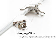 Metal Hinge Clips, Silver Bulldog Clips for Pictures and Home Office Supplies 40 Pcs 4 Sizes (0.87 Inch, 1.25 Inch, 2 Inch, 2.5 Inch)