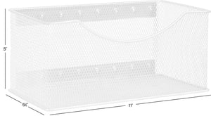 Purchase ybm home mesh magnetic storage basket organizer with extra strong magnets holds your whiteboard and locker accessories perfect as marker and pencil holder for office 1 large white