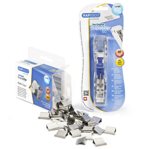 Rapesco Supaclip #60 Dispenser with 100 Stainless Steel Refill Clips