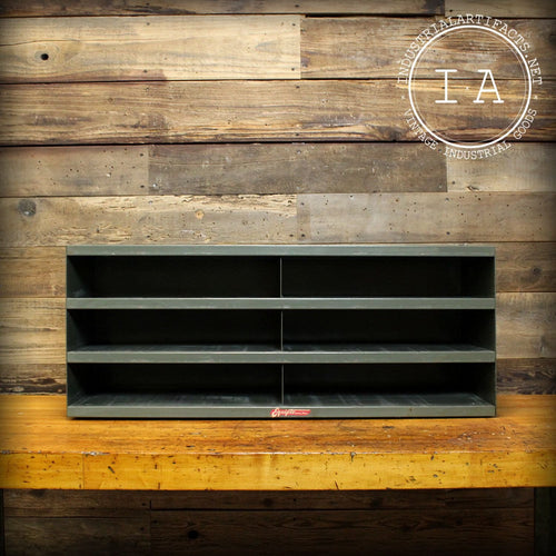 Vintage Industrial Equipto Steel Drawer Organizer Shelf Rack Deep Flat