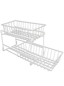 Bi-Level Sliding Drawer Organizer (Available in a pack of 4)