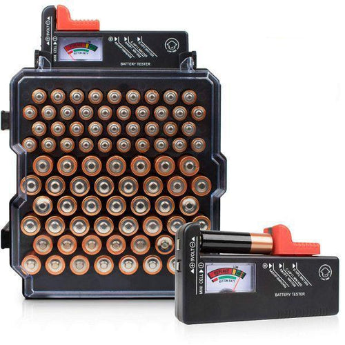 Livin' Well Volt Vault Battery Organizer with Battery Tester