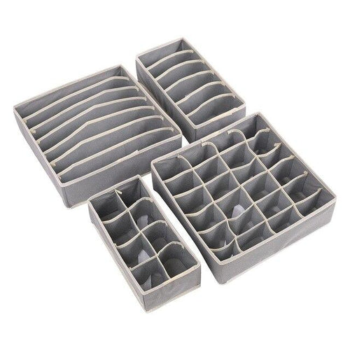4pcs/set Foldable Drawer Organizers Storage For Underwear Socks, Scarves