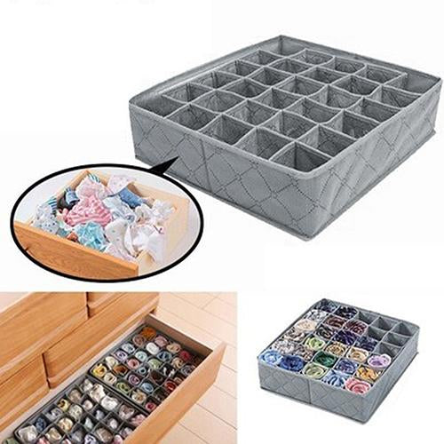 2016 Foldable Underwear Socks Drawer Organizer Storage Box Useful 30 Cells Container