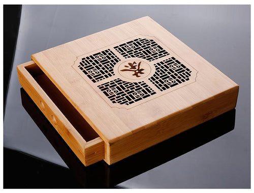 Bamboo Pu'er Tea Cake Caddy 